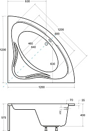 Besco Акриловая ванна Mia 120x120 – фотография-3